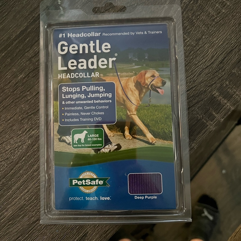NIB PetSafe Gentle Leader Headcollar Lg 60 - 130 lbs No Pull Dog Collar Purple​​